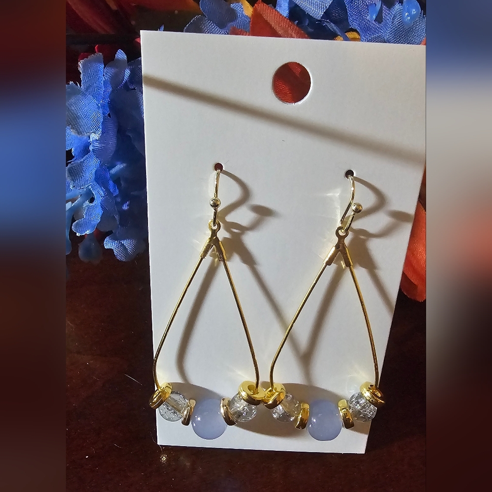 Elegant Gold and Silver Dangle Earrings